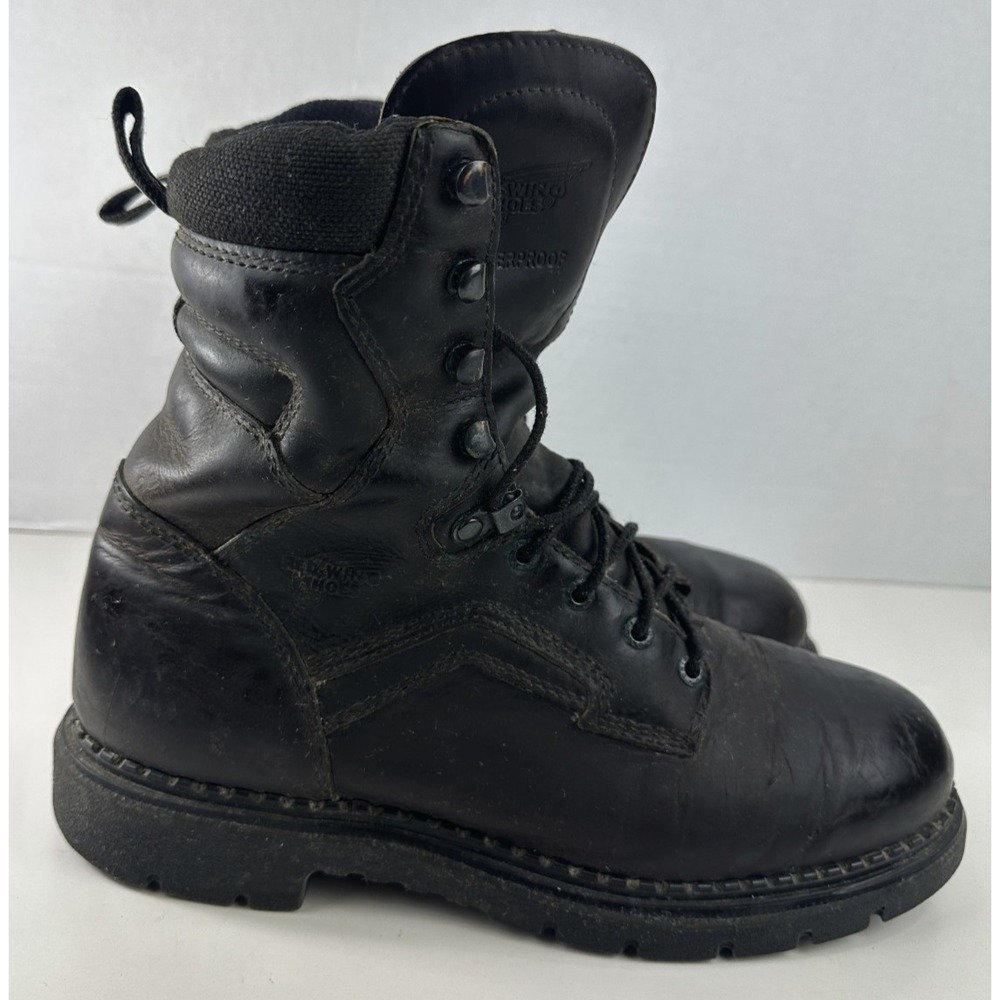 Distressed Red Wing 414 EH Work Boots Brown Leather Men's Size 11 D USA Made - Picture 4 of 16
